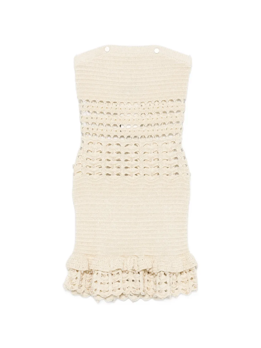 Retrofete Vali crochet-knit dress - Toni neutri