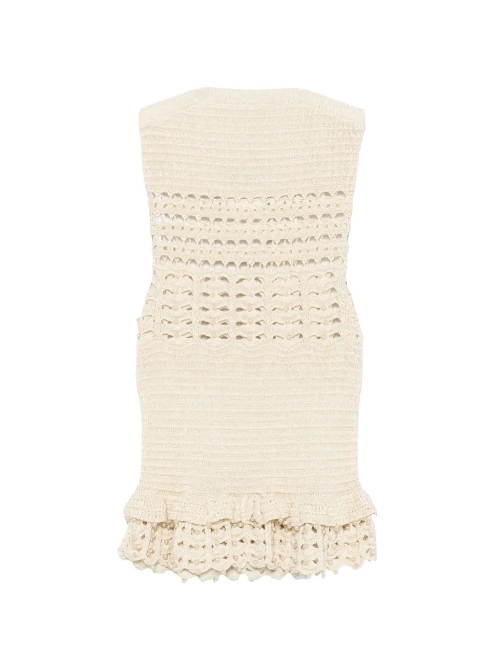 Retrofete Vali crochet-knit dress - Toni neutri