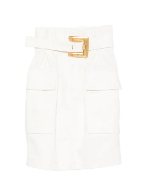 Balmain belted mini cargo skirt