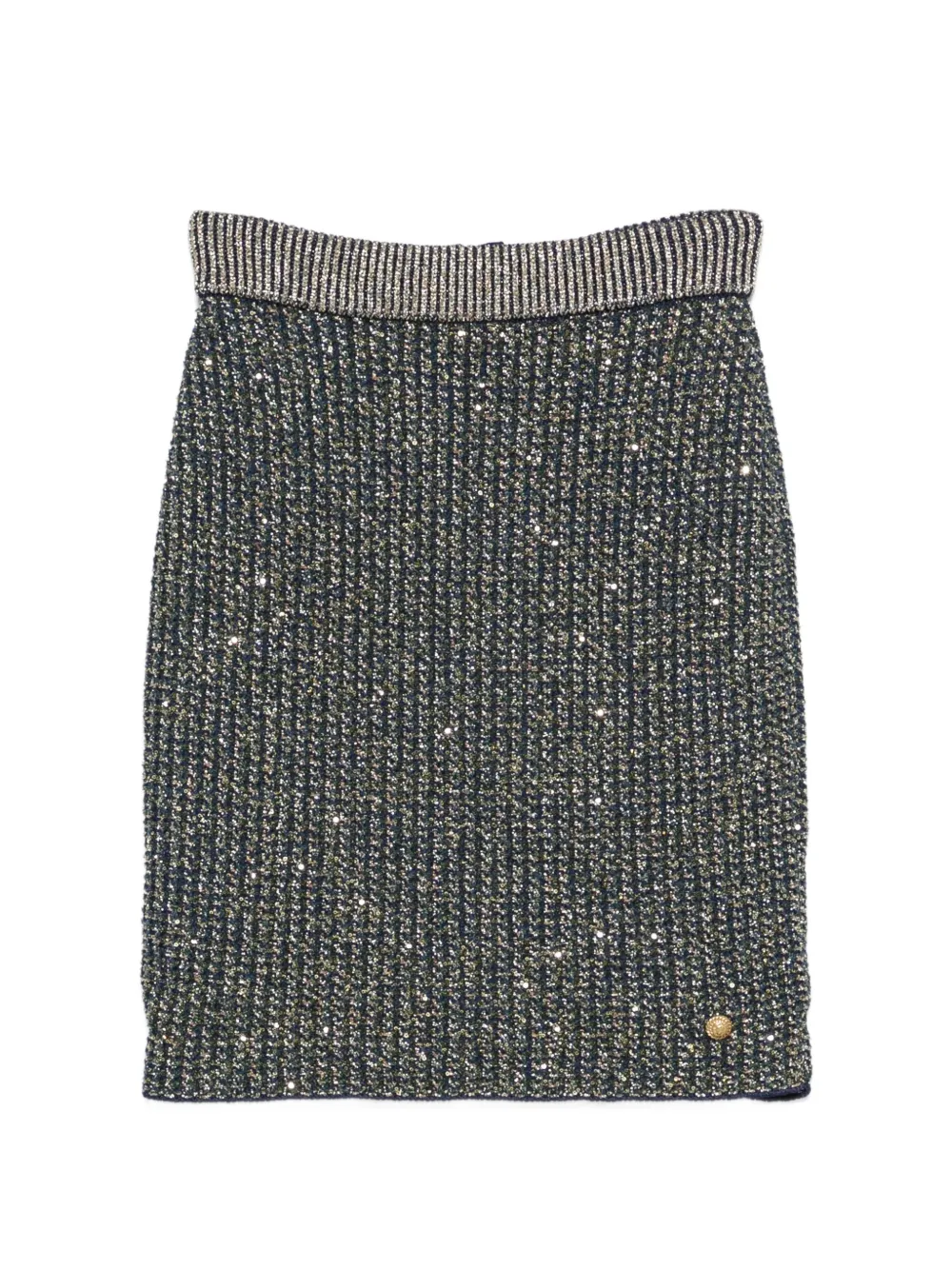 Balmain elastic-waistband mini skirt - Blu