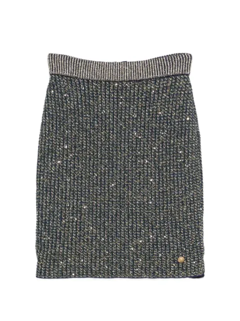 Balmain sequin-embellished glitter-effect midi skirt
