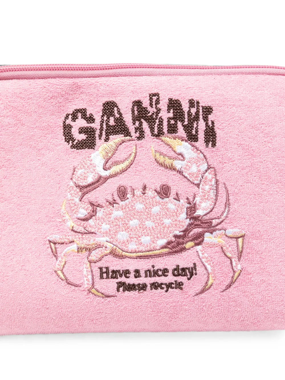GANNI Bikinislip met krab Roze