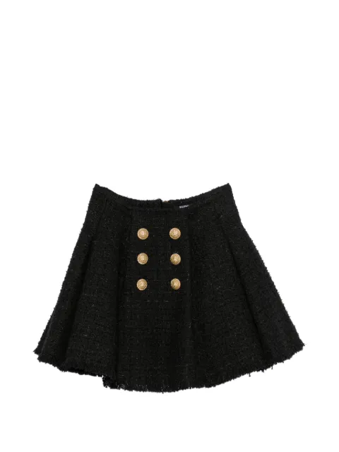 Balmain flared tweed skirt