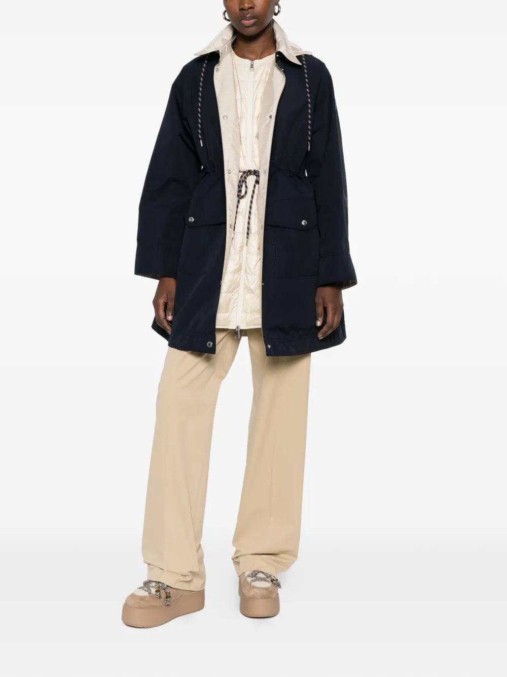  Moncler Hooded Pocket Parka - Neutrals 