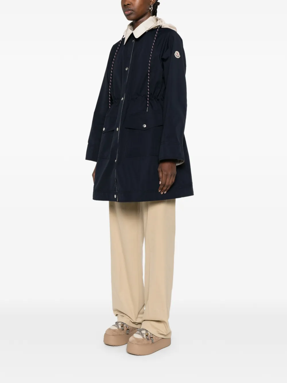  Moncler Hooded Pocket Parka - Neutrals 