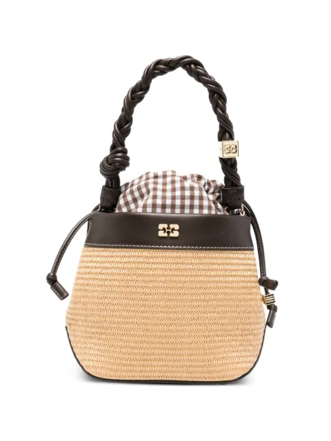 GANNI Bou braided-strap bucket bag