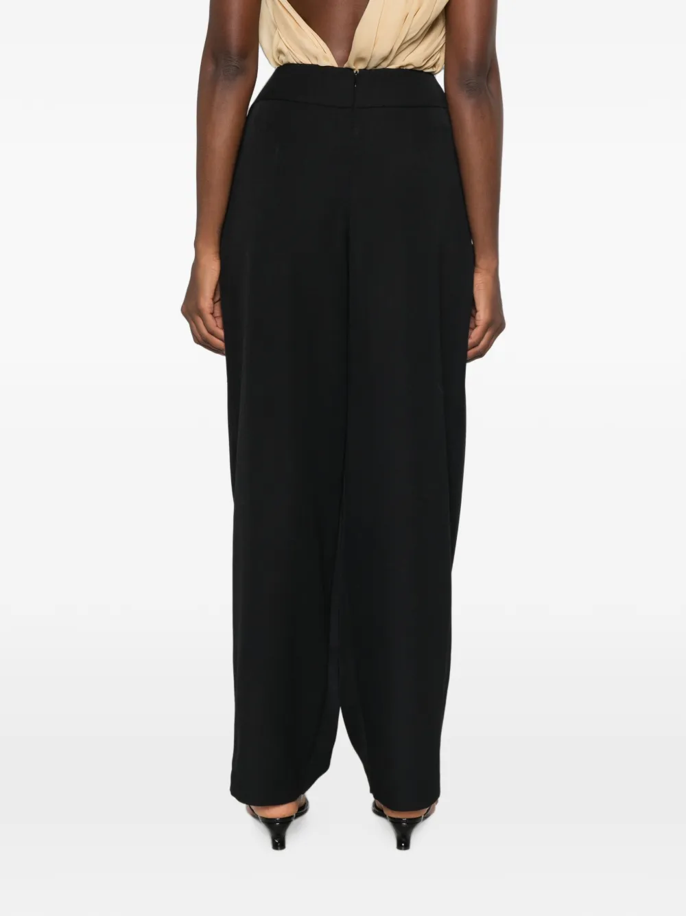 Balmain Grain de Poudre gedrapeerde broek Zwart