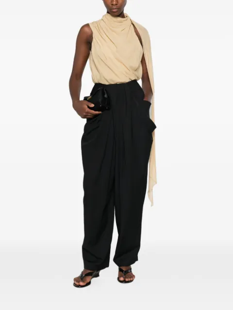 Balmain grain de poudre draped trousers