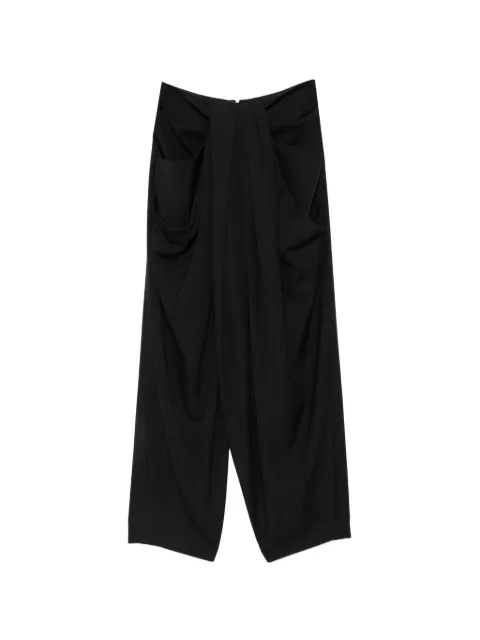 Balmain grain de poudre draped trousers