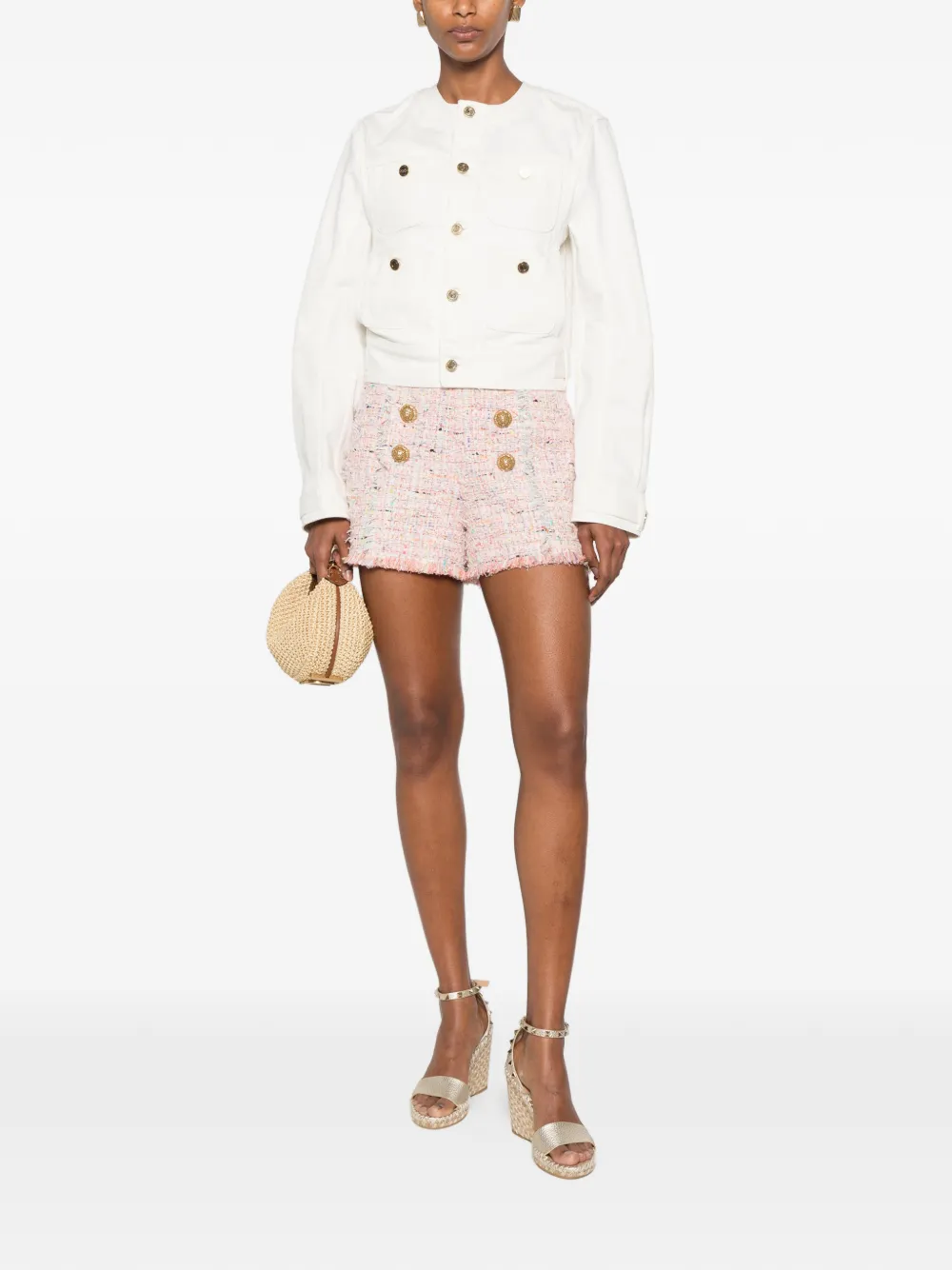Balmain Shorts verfraaid met knoop Roze