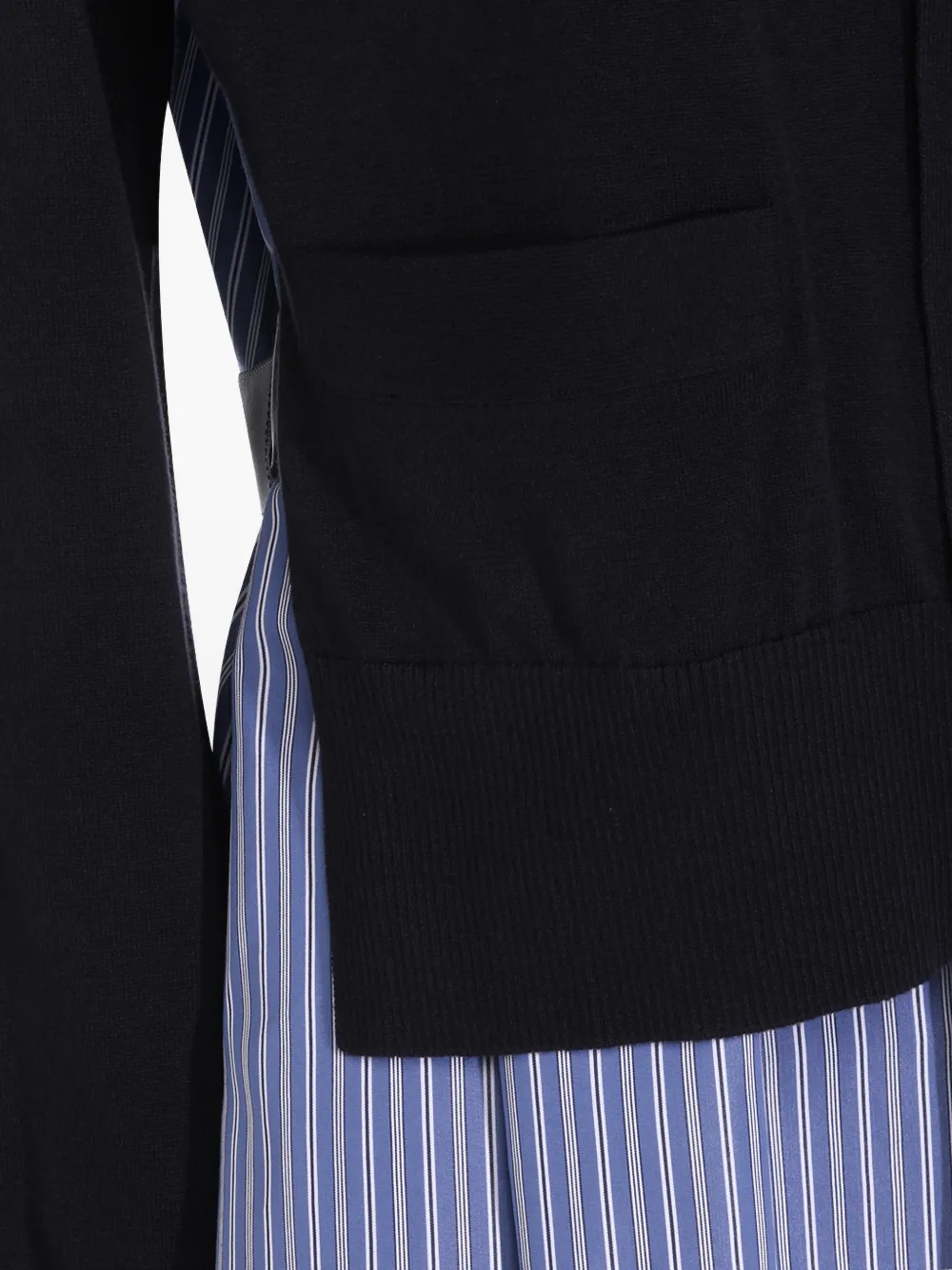 sacai Gestreept vest met knoop Blauw