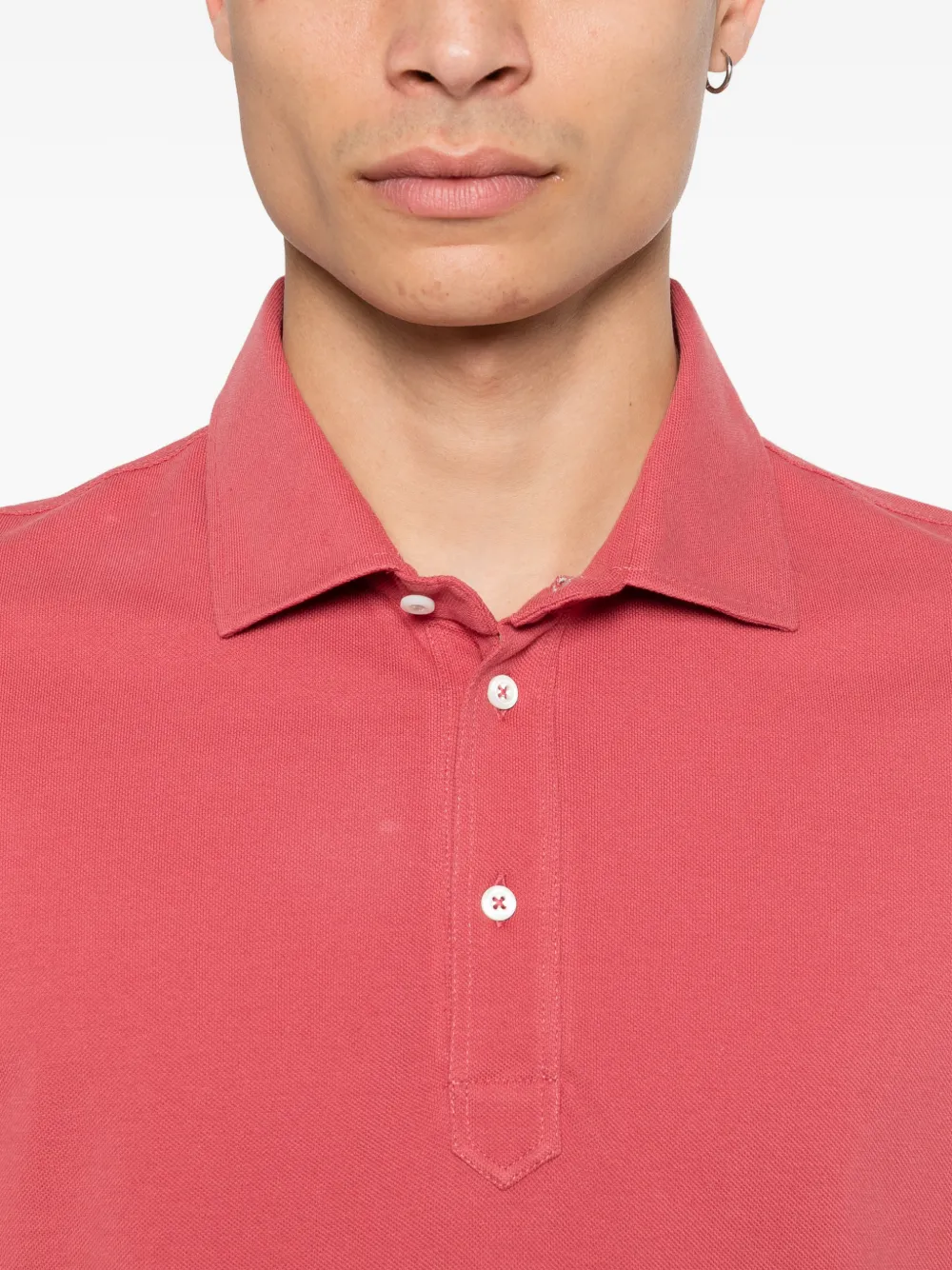 Buttoned Trim Polo Shirt