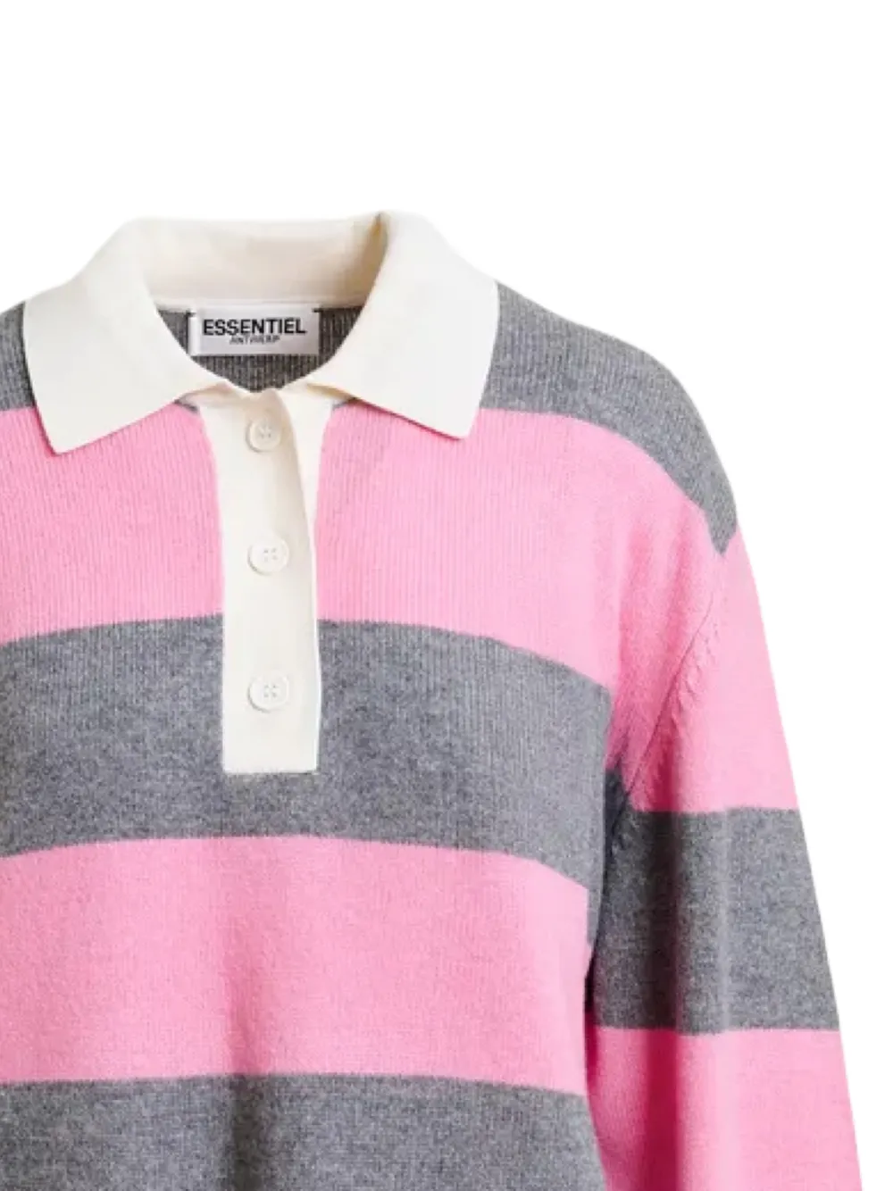 Essentiel Antwerp Gestreept poloshirt Roze