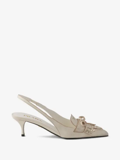 Prada leather slingback pumps