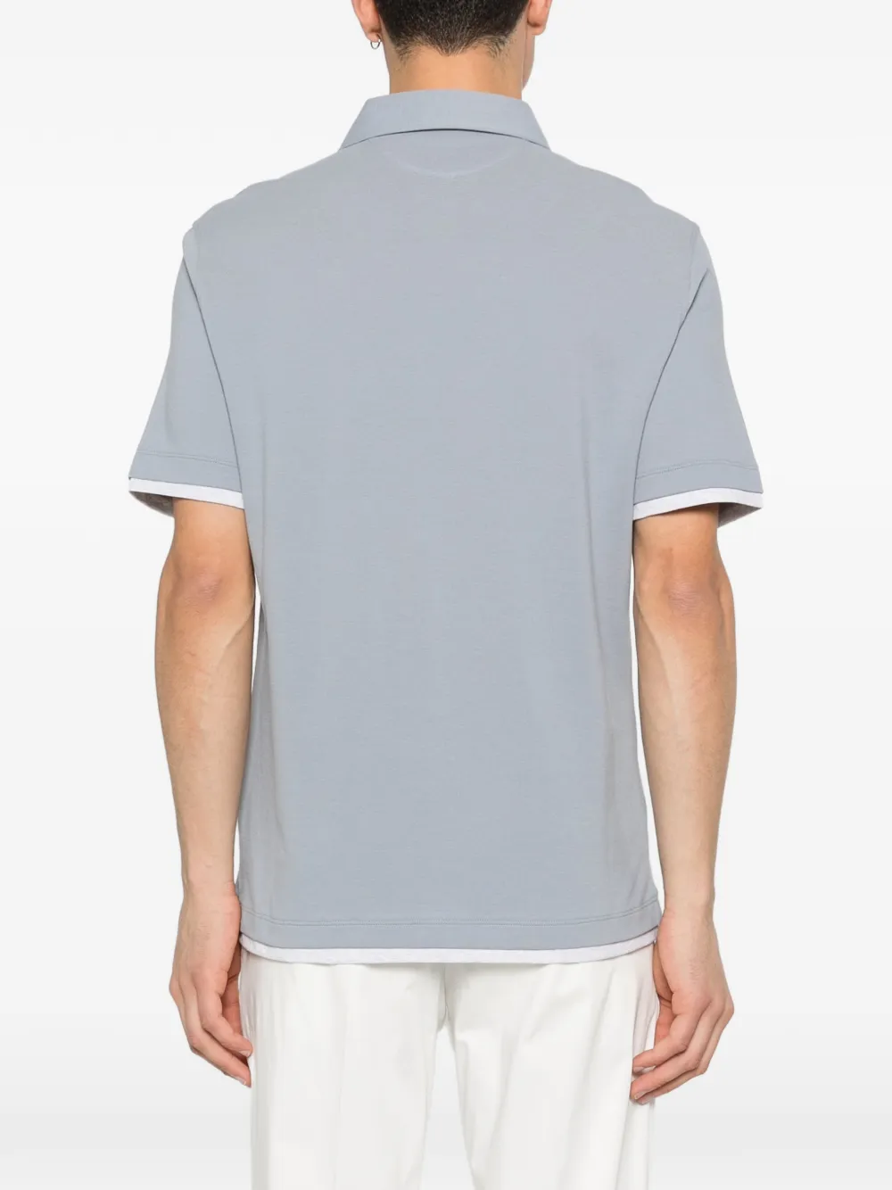 Brunello Cucinelli Poloshirt met knopen Blauw
