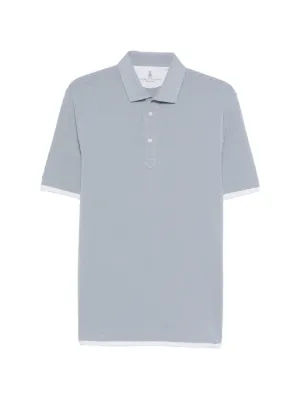 Brunello Cucinelli ハーフボタン ポロシャツ | ブルー | FARFETCH JP