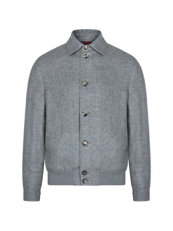 BRUNELLO CUCINELLI　リネンコットン ニットジャケット グレー 33862300_64638786_600.jpg