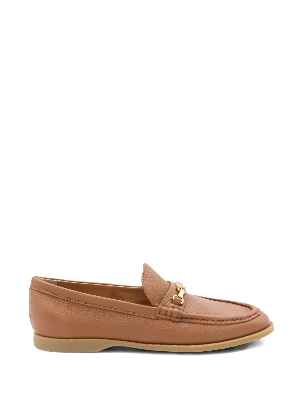 Tod's logo-plaque loafers - Marrone
