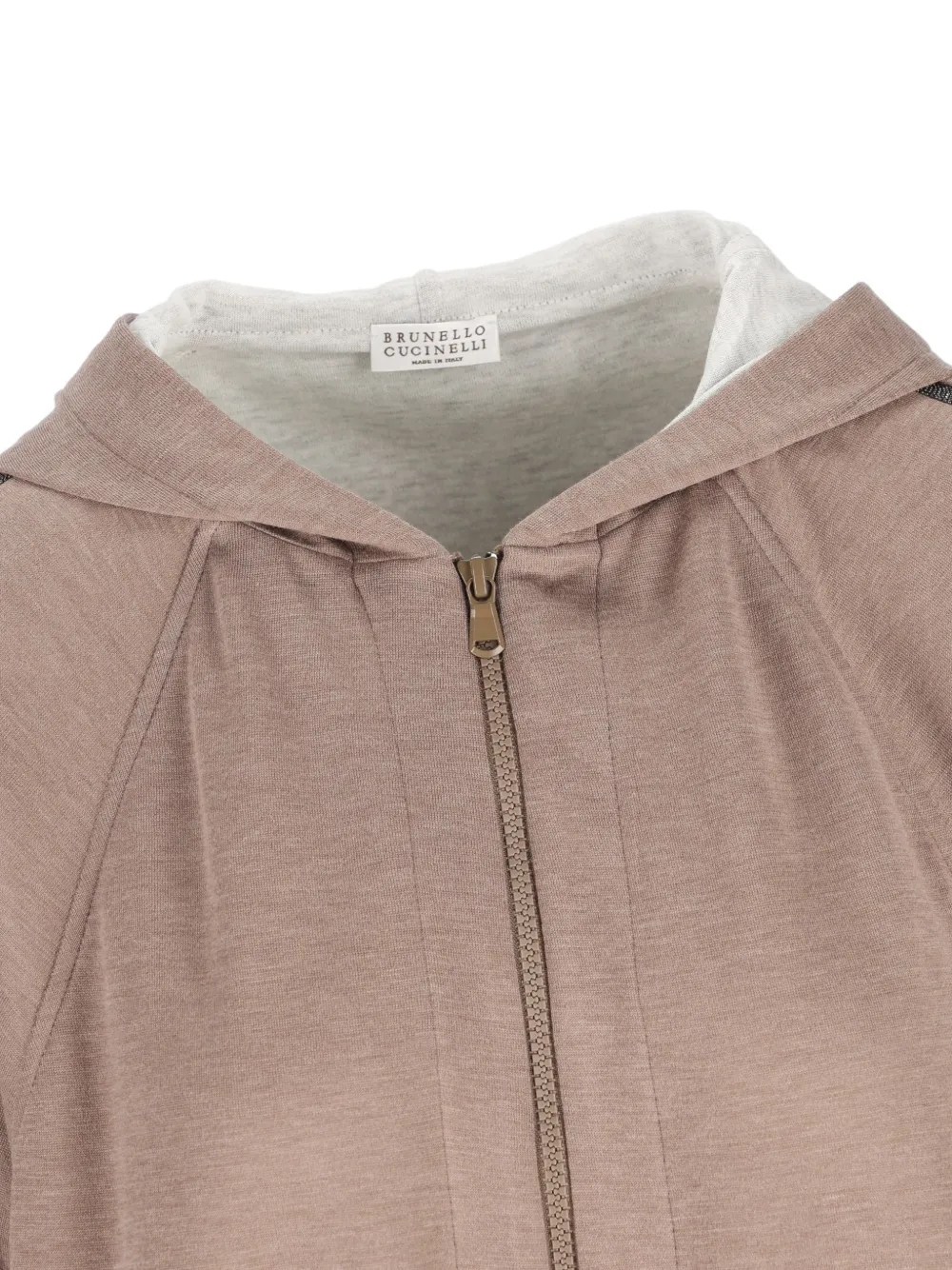  Brunello Cucinelli Stripe Hoodie - Neutrals 