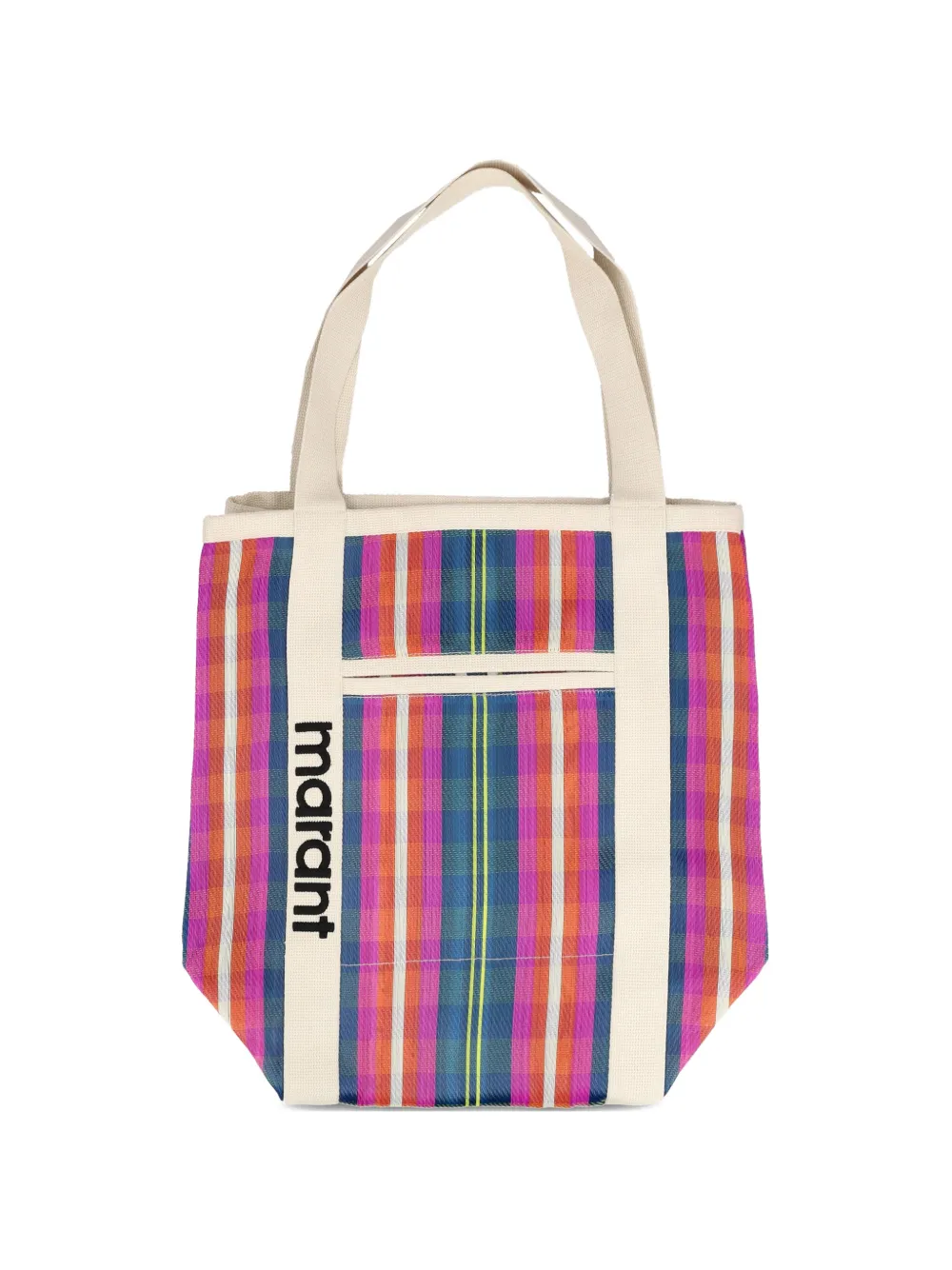 ISABEL MARANT Darwen striped tote bag - Blu