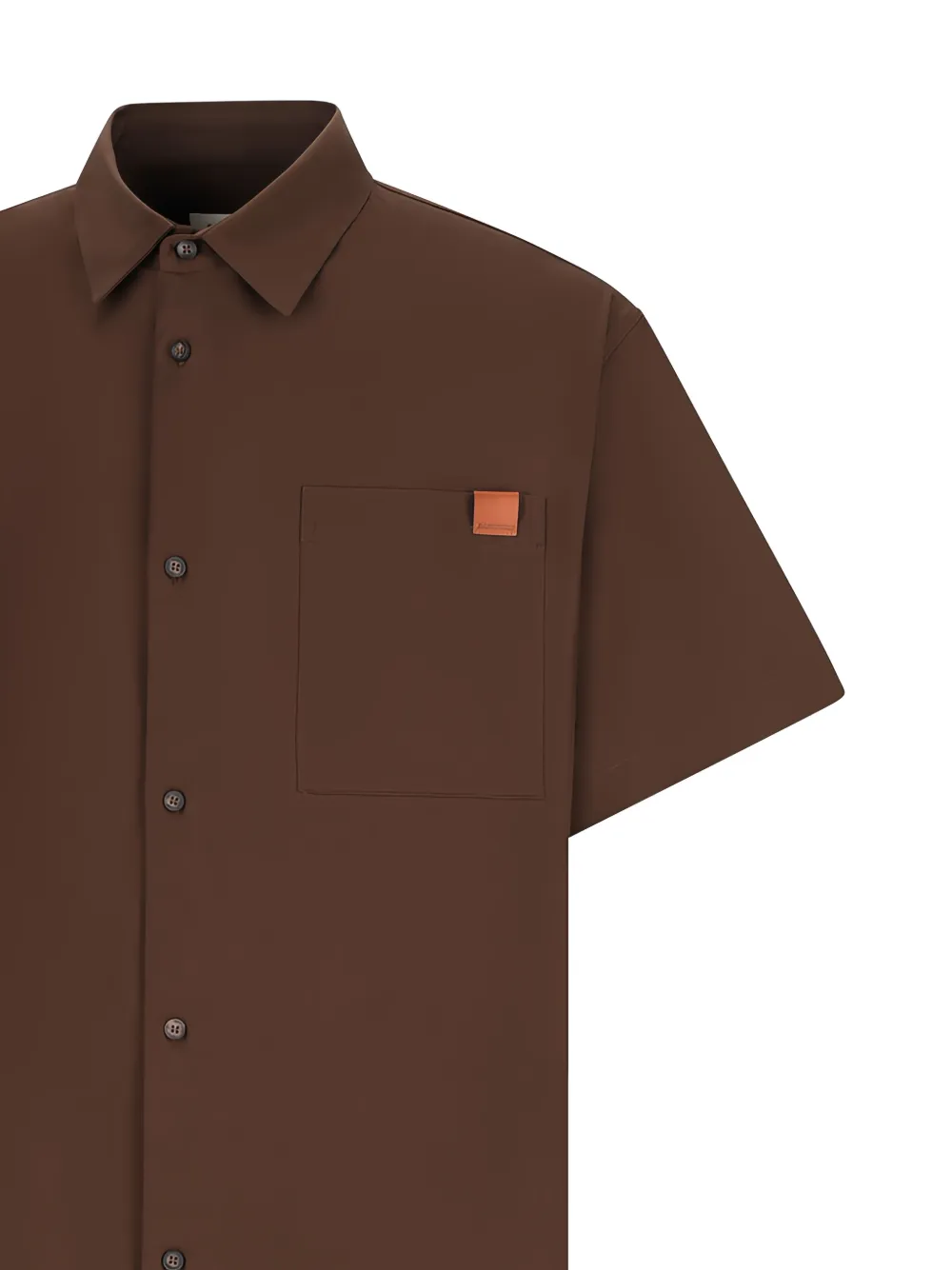  Darkpark Karl Poplin Short-sleeve Shirt - Brown 