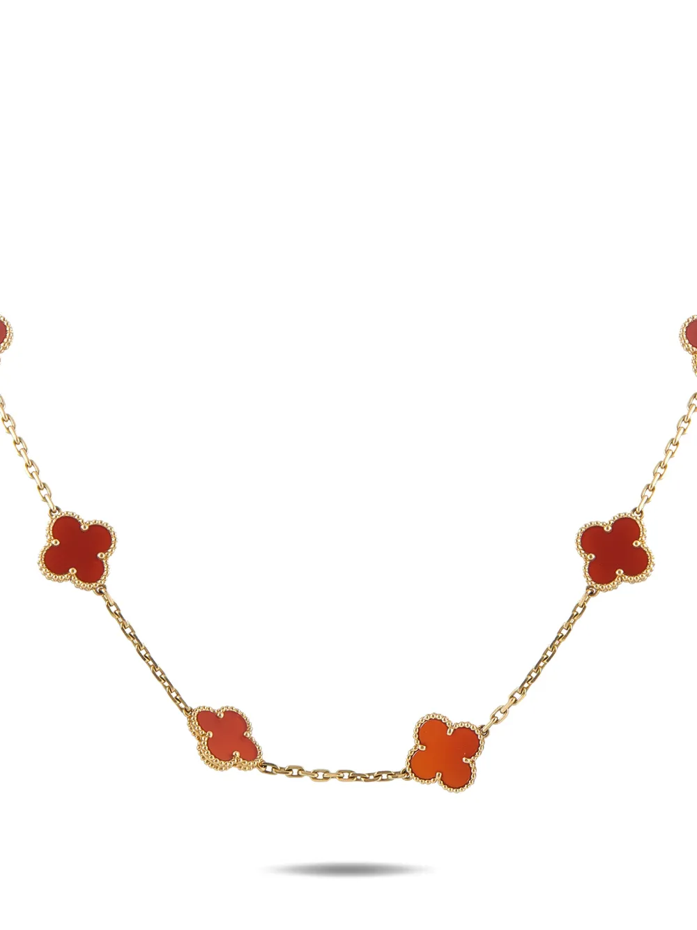 Van Cleef & Arpels Alhambra carnelian clover 20-motif necklace - Oro