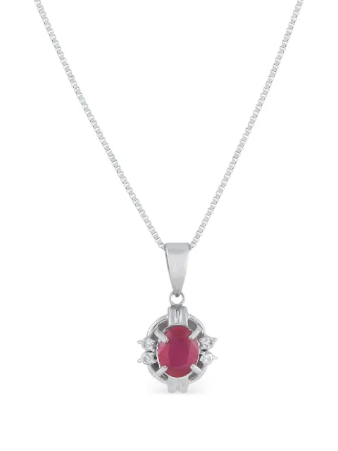 LB Exclusive diamond ruby pendant necklace