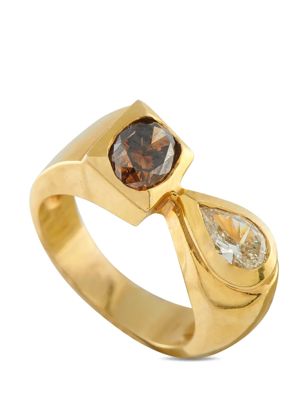 LB Exclusive diamond geometric ring - Oro