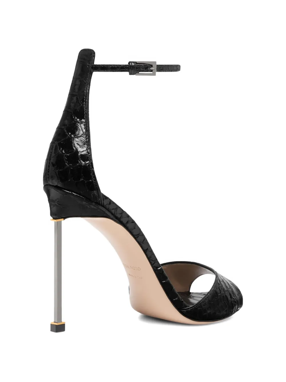  Tom Ford Ankle Strap Heeled Sandals - Black 