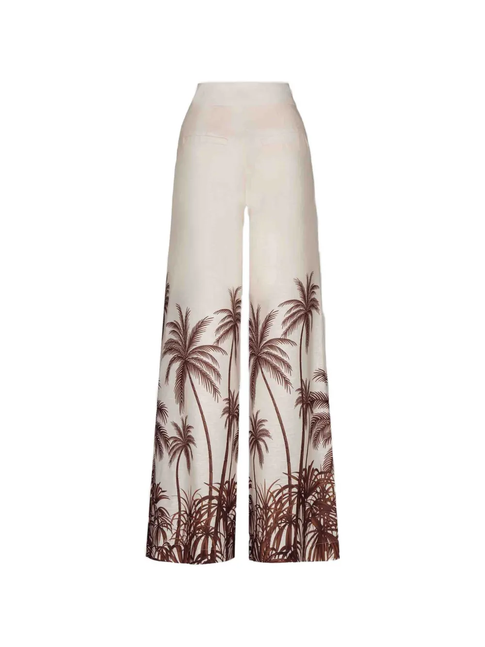 ANDRES OTALORA Palazzo broek met print Beige