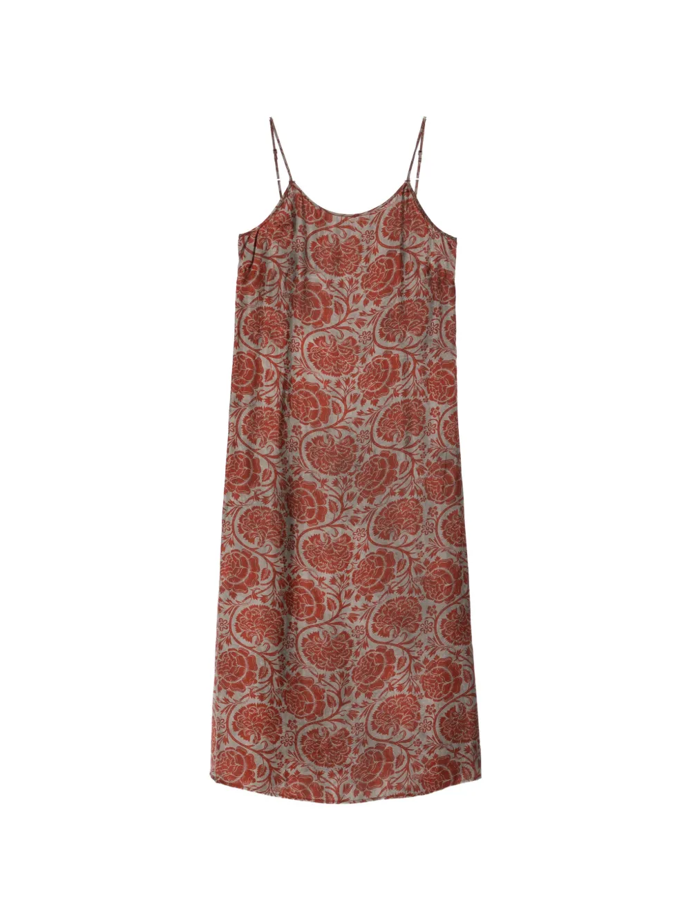 Uma Wang floral-print midi dress - Rosso