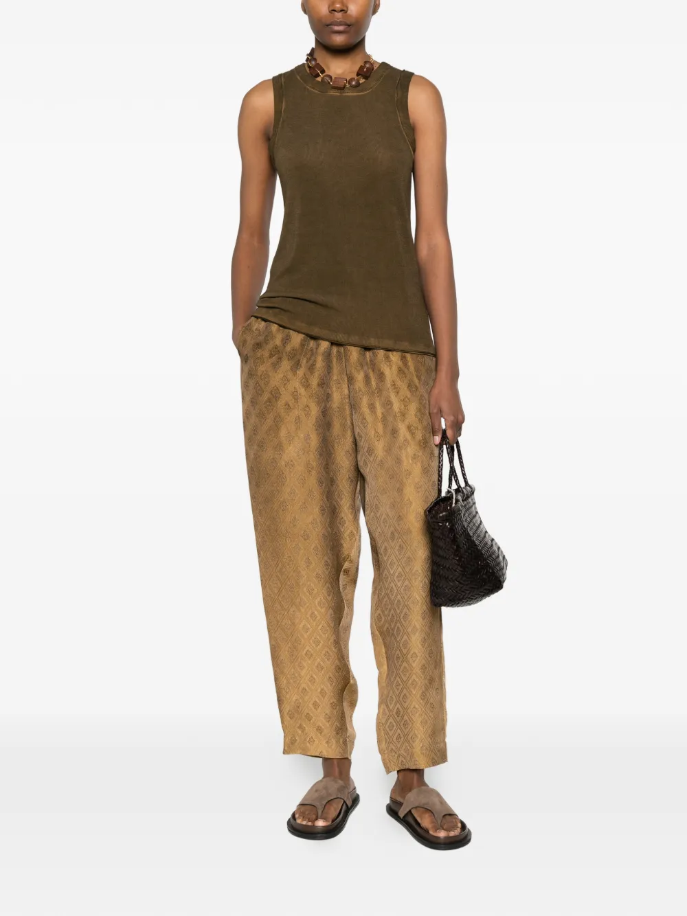  Uma Wang Round-neck Top - Brown 