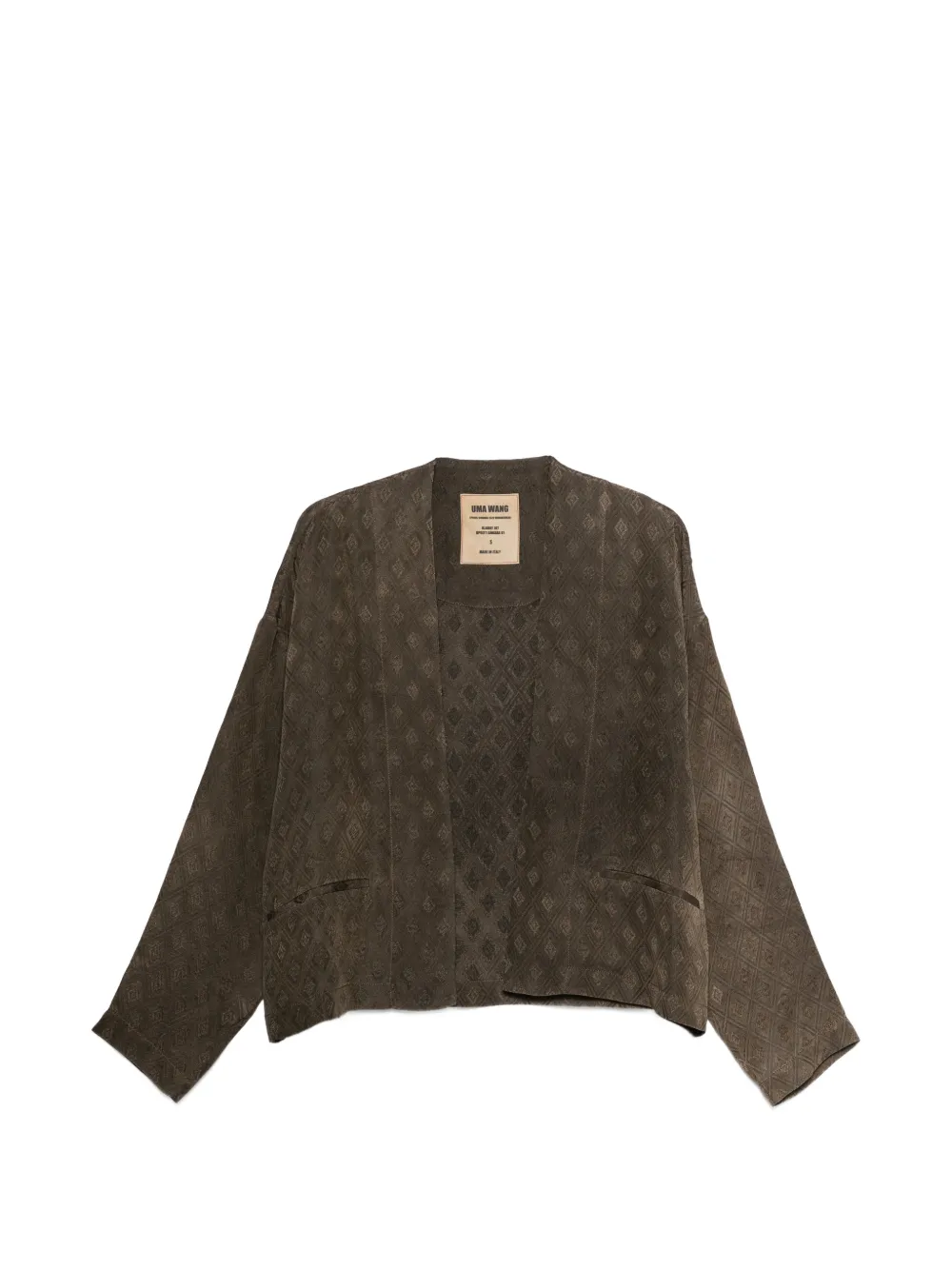 Uma Wang diamond-pattern jacket - Marrone