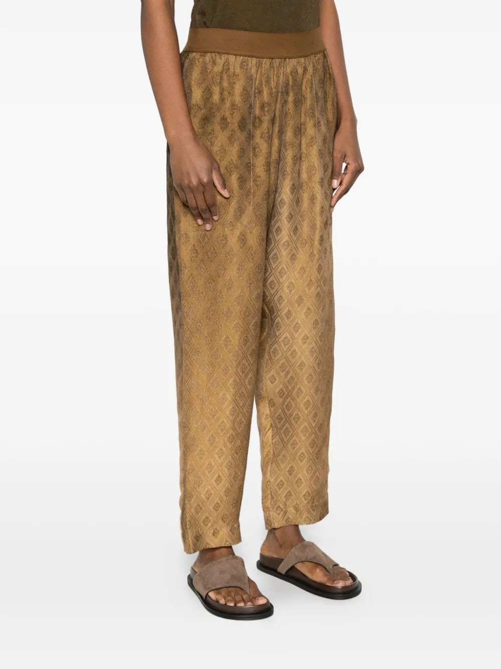  Uma Wang Diamond-pattern Trousers - Brown 
