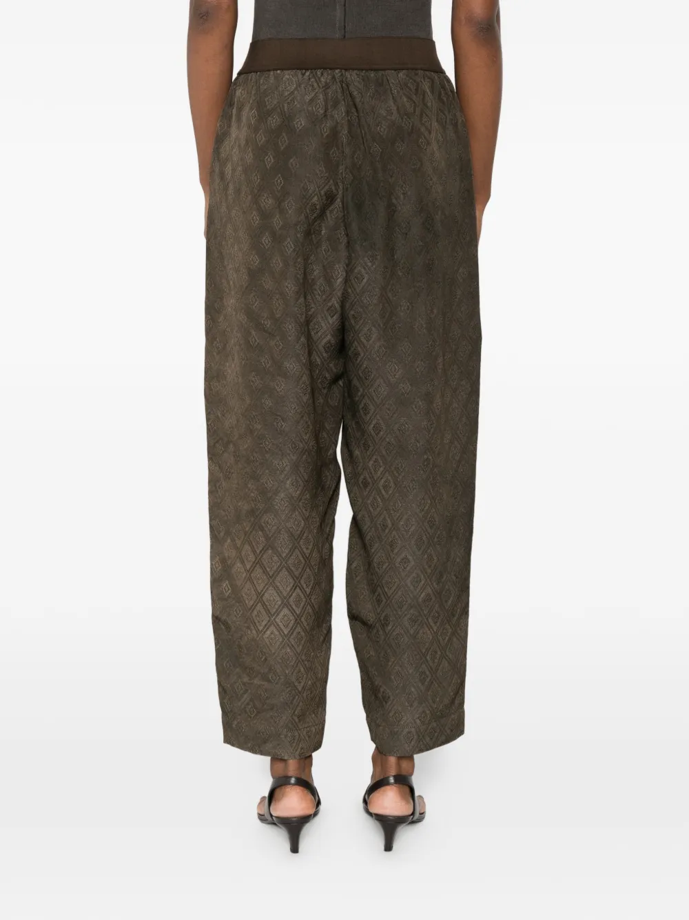 Uma Wang Broek met patroon Bruin