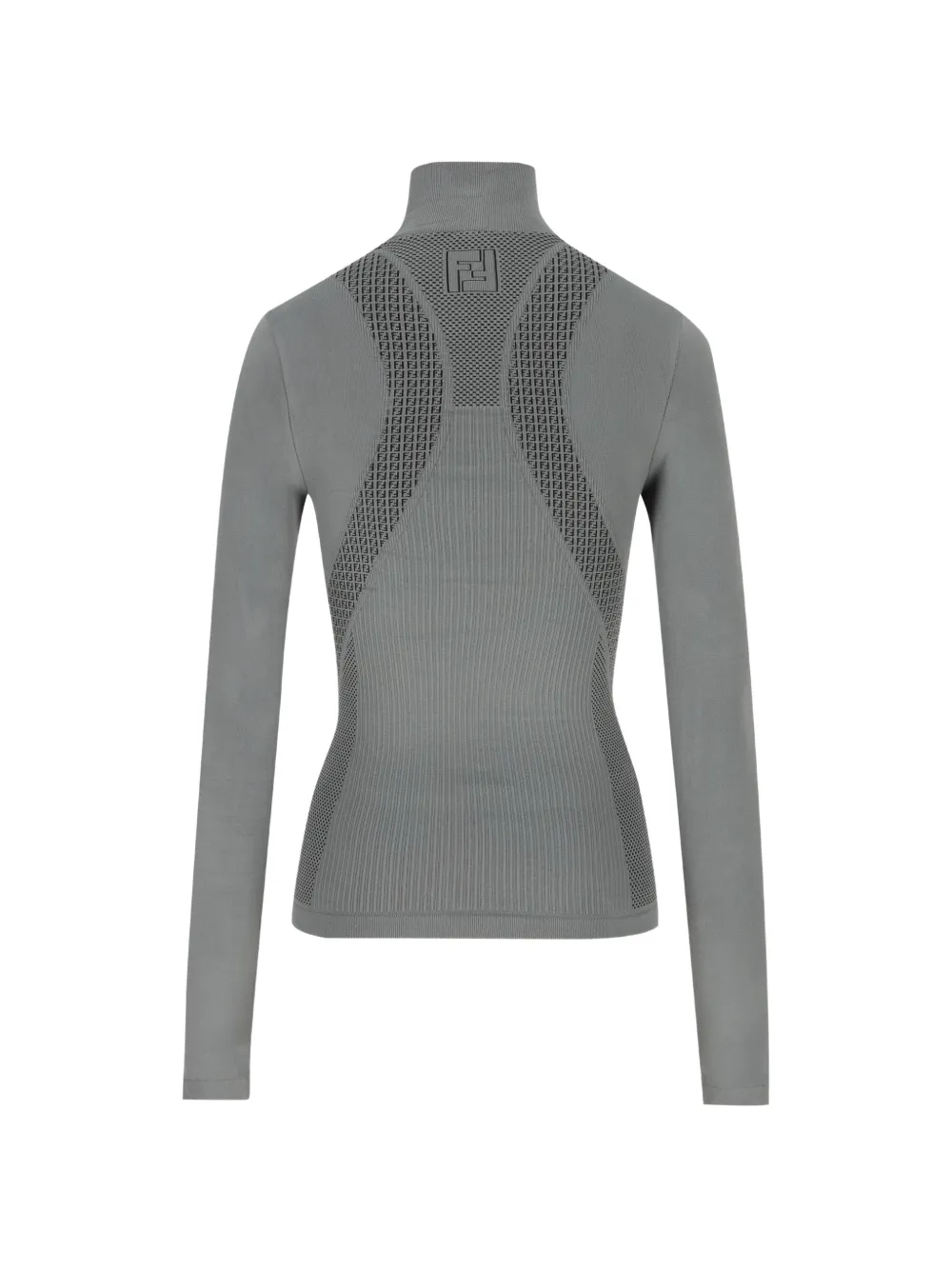 FENDI Top met col en monogram Grijs