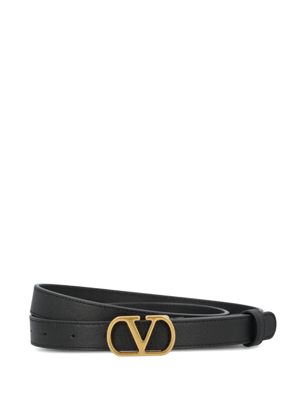 Valentino Garavani Vlogo Signature leather belt - Nero