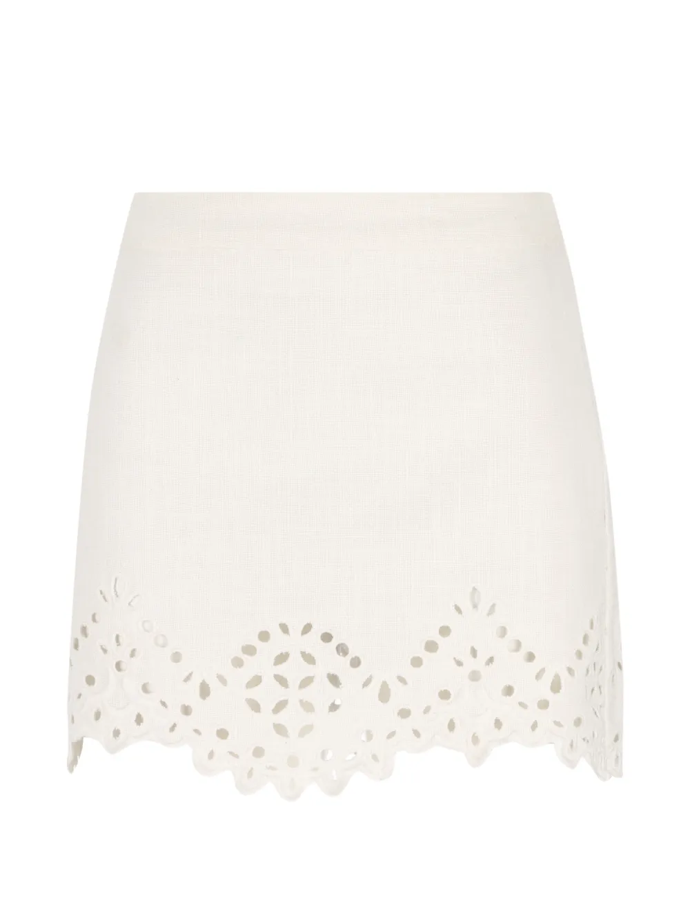 ISABEL MARANT eyelet-detail mini skirt - Bianco