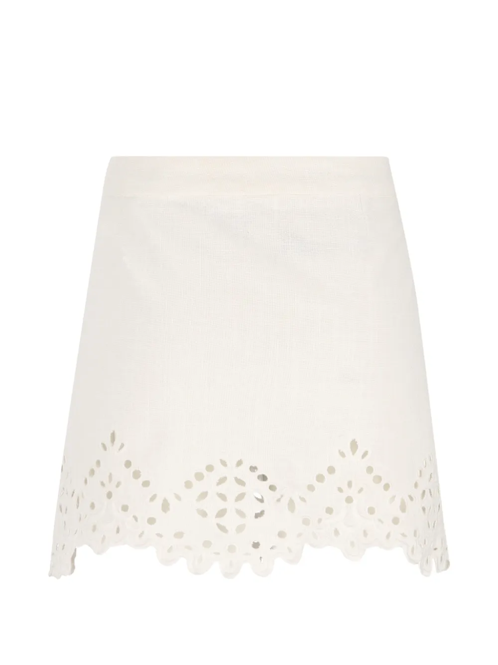 ISABEL MARANT Mini-rok met ringlets Wit