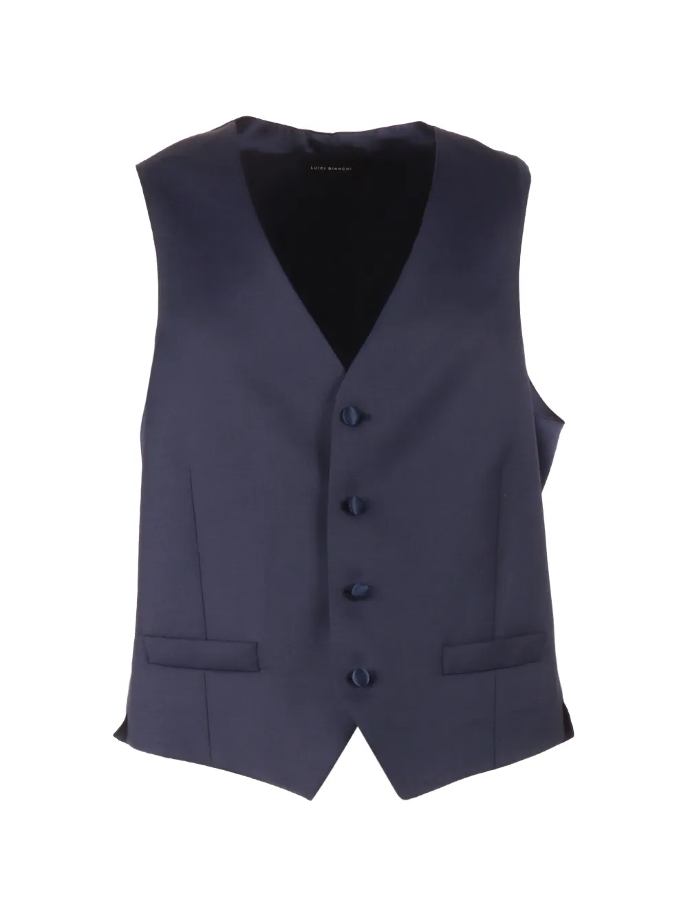LUIGI BIANCHI MANTOVA virgin-wool waistcoat - Blu