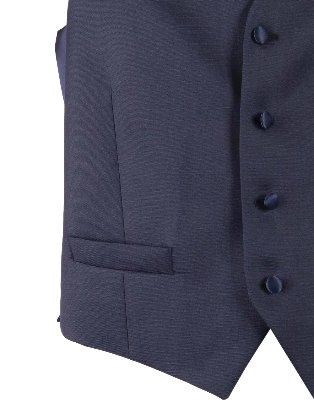 LUIGI BIANCHI MANTOVA Gilet van scheerwol Blauw
