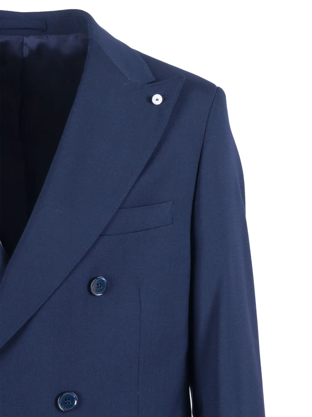BRANDO Pak met dubbele rij knopen Blauw