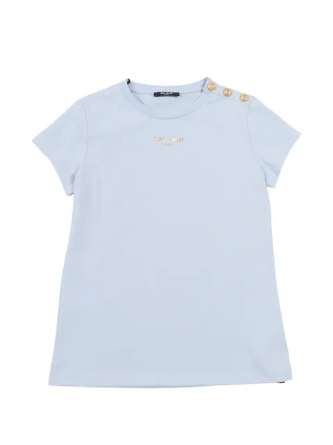 Balmain Kids playera con logo estampado