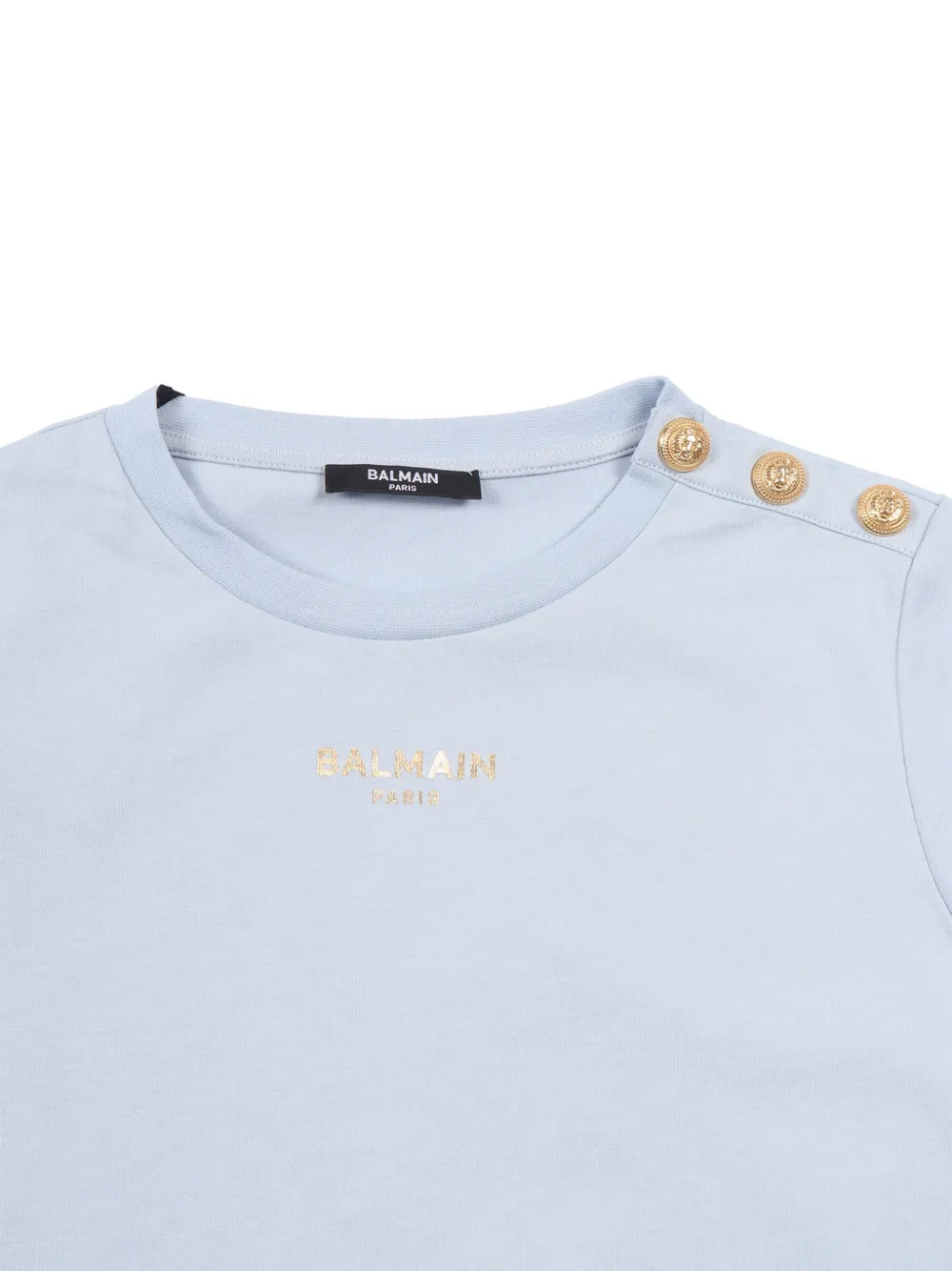  Balmain Kids Logo-print T-shirt - Blue 