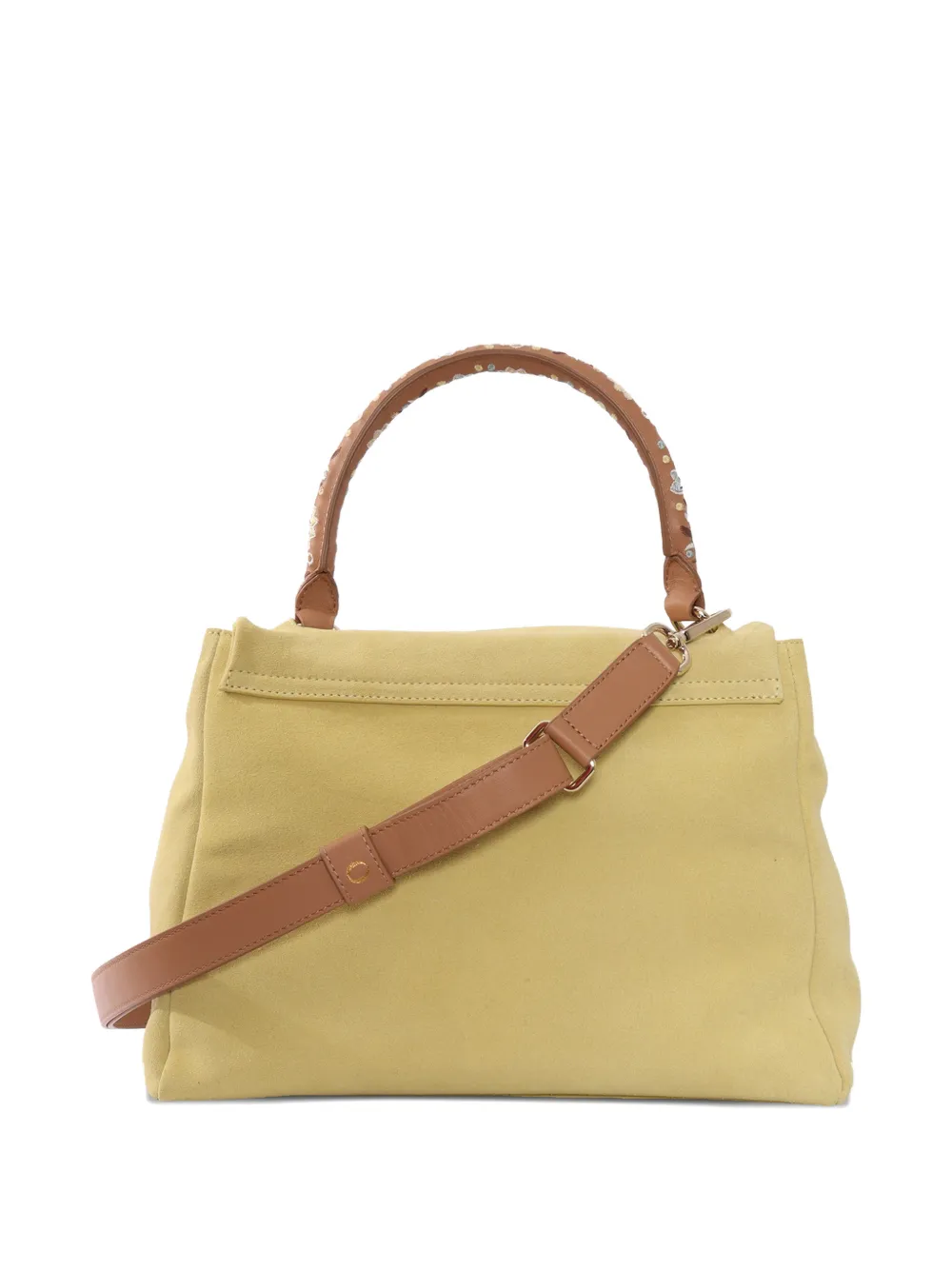  Orciani Floral-handle Tote Bag - Yellow 