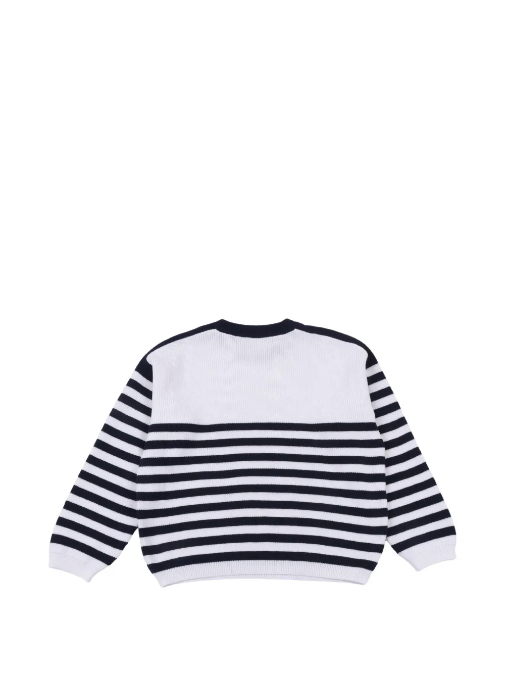  Balmain Kids Pull à Rayures - Blanc 