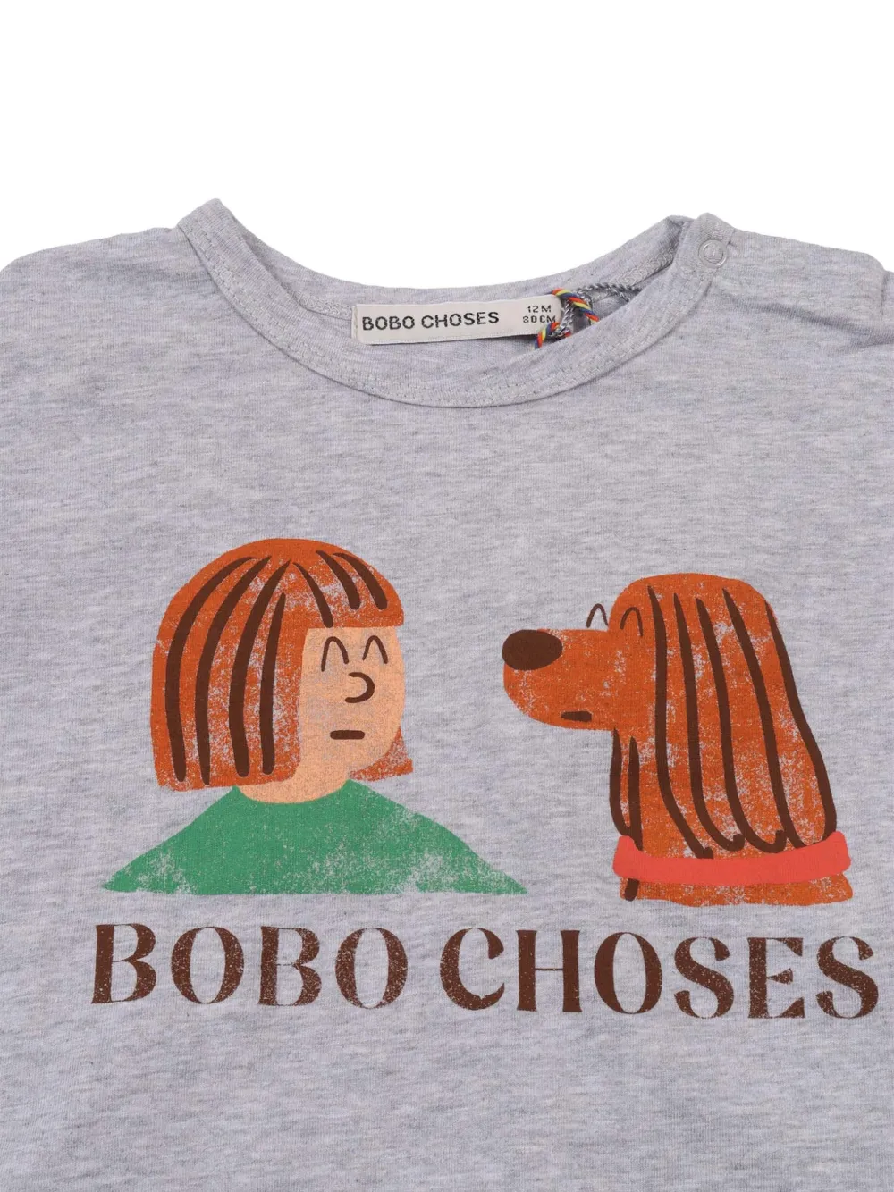  Bobo Choses Friends In A Pickle Short-sleeve T-shirt - Grey 
