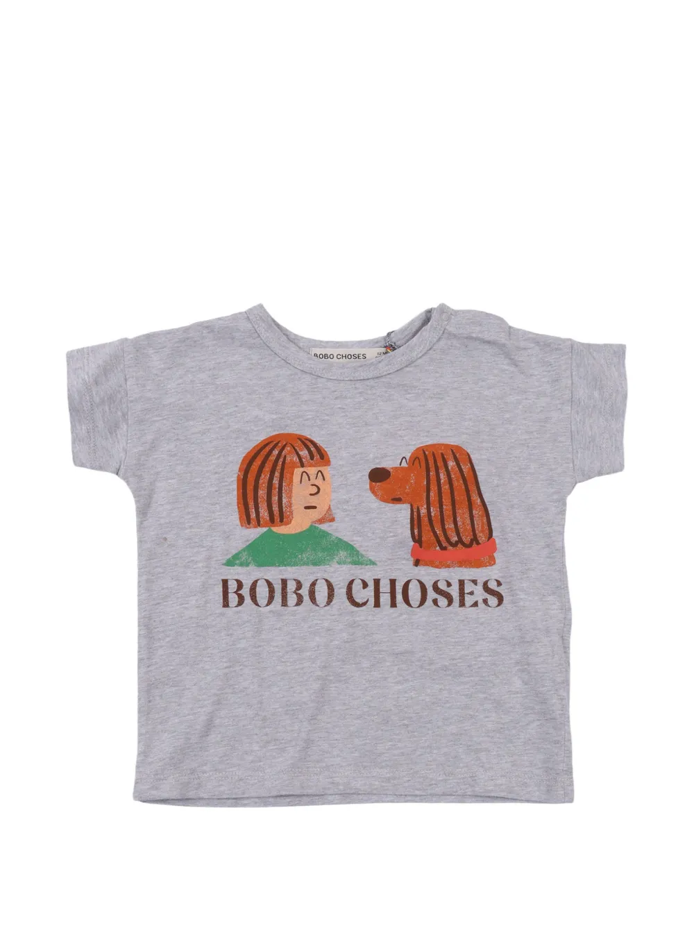 Bobo Choses Friends In A Pickle short-sleeve T-shirt - Grigio