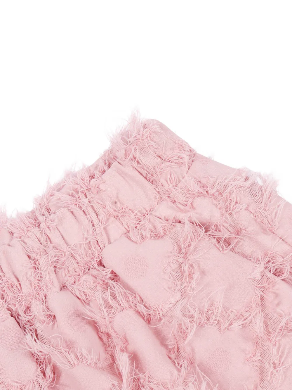 Douuod Kids Fil-coupé shorts met franje Roze