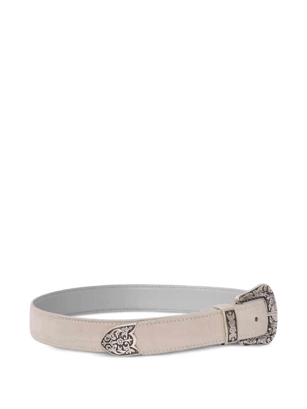  Orciani Floral Embossed Belt - Neutrals 